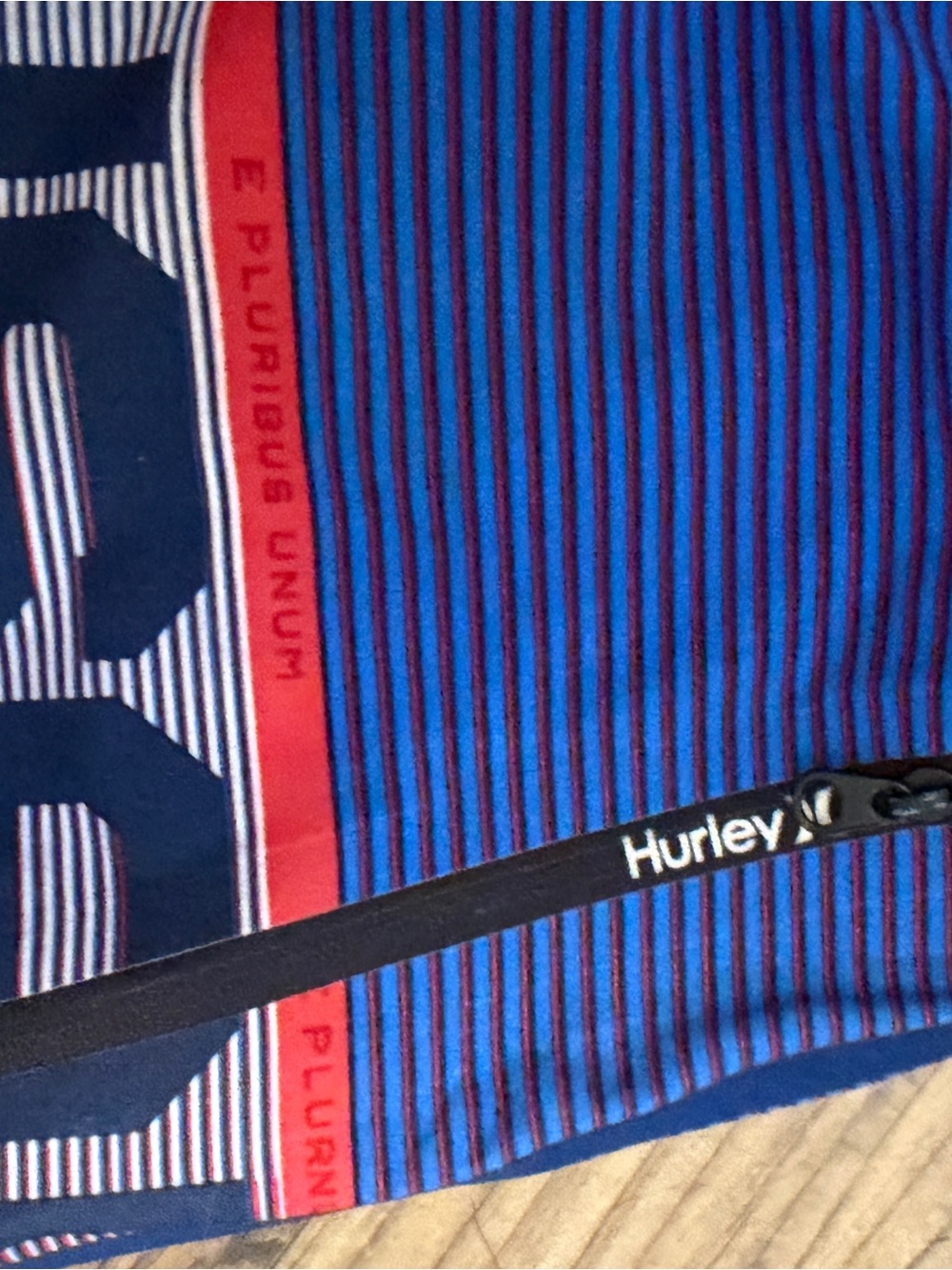Hurley USA 🇺🇸 Olympic board shorts Black Waistband Label with White Print - Picture 8 of 10